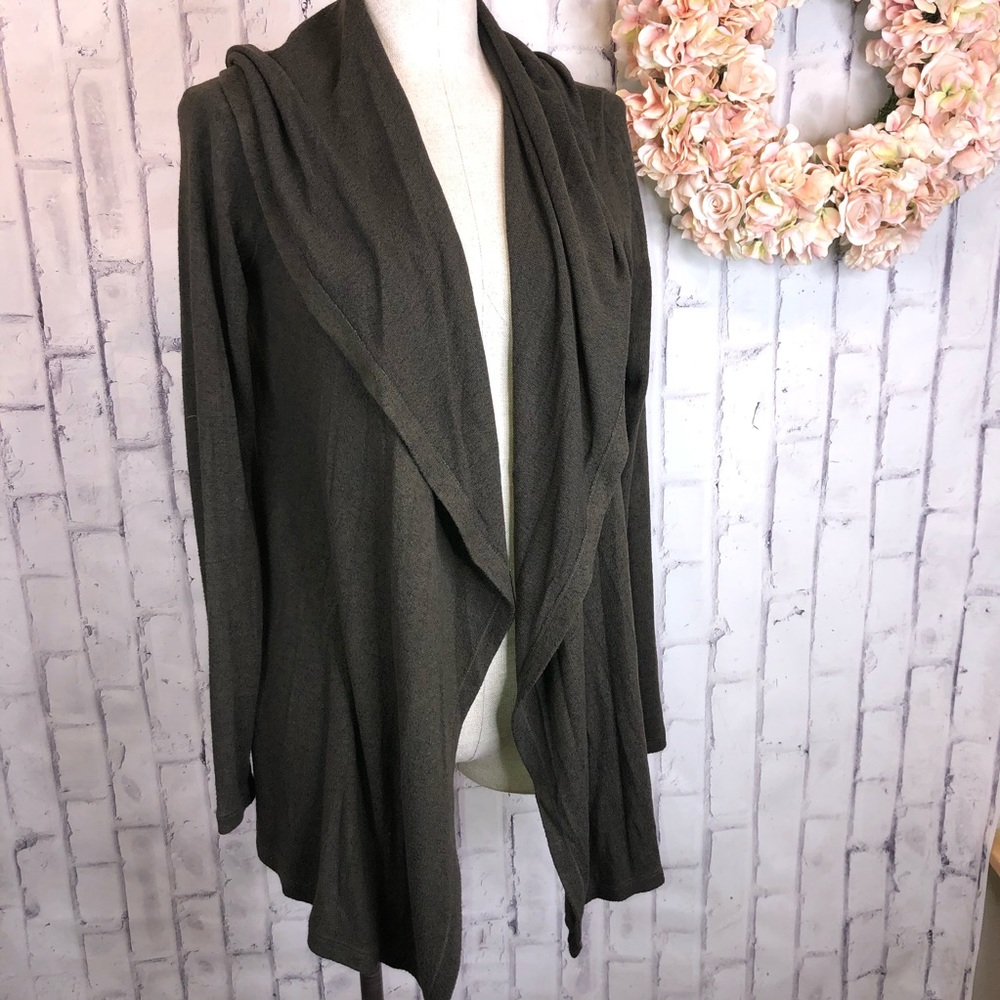 Anthropologie Silence + noise green open cardigan